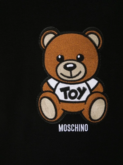 Shop Moschino Teen Teddy Patch T-shirt In Black