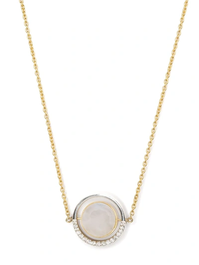 Shop Akansha Sethi 14kt Yellow Gold Diamond Reversible Cloud Necklace