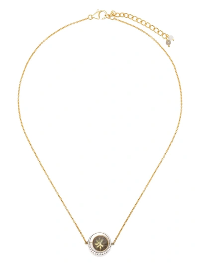 Shop Akansha Sethi 14kt Yellow Gold Diamond Reversible Cloud Necklace