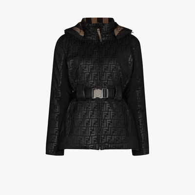 Shop Fendi Ff-motif Reversible Padded Jacket In Black