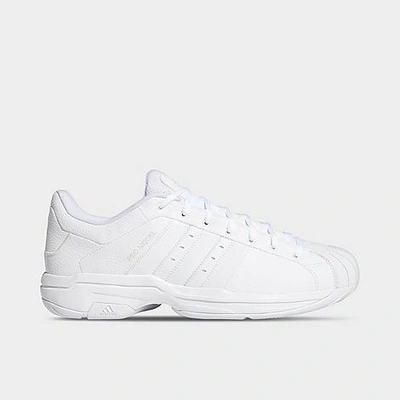 Shop Adidas Originals Adidas Pro Model 2g Low Basketball Shoes In White/white/white