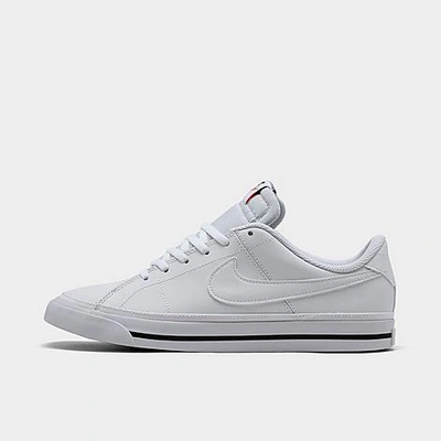 Shop Nike Big Kids' Court Legacy Casual Shoes In White/white/black