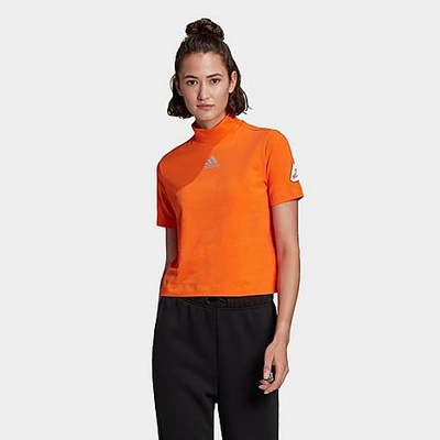 Adidas Originals Adidas Women's X Nasa Sportswear Space Race Crop T-shirt  In Orange | ModeSens