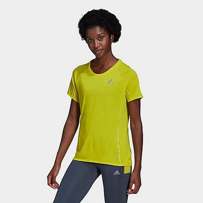 Shop Adidas Originals Adidas Women's Runner T-shirt In Acid Yellow