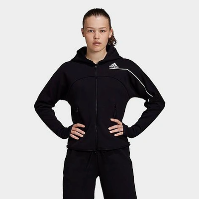 Shop Adidas Originals Adidas Women's Athletics Z.n.e. Hoodie In Black/white