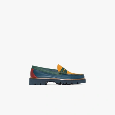 Shop G.h. Bass & Co. Blue X Browns 50 Multicoloured Weejun Loafers