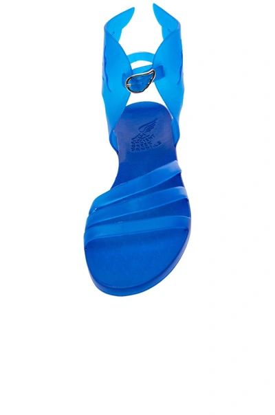 Shop Ancient Greek Sandals Ikaria Sandals In Clear Blue Rubber