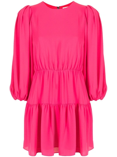 Shop Alice And Olivia Shayla Puff-sleeve Mini Dress In Pink