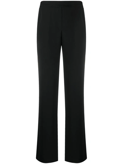 Shop P.a.r.o.s.h Wide-leg Pull-on Trousers In Black