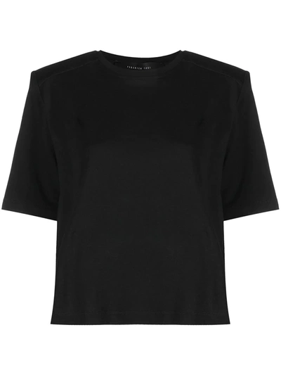 Shop Federica Tosi Short-sleeved Cotton T-shirt In Black