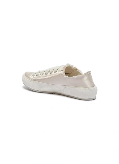 Shop Pedro Garcia 'parson' Satin Sneakers In White