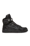 Givenchy Black Leather Star Tyson High-top Sneakers