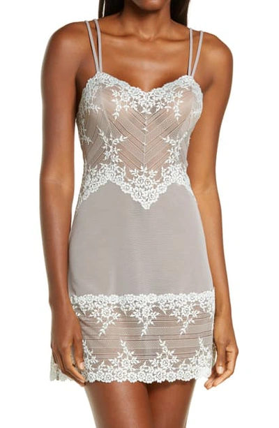 Wacoal 'embrace' Lace & Mesh Chemise In Satellite/ Hushed Green | ModeSens
