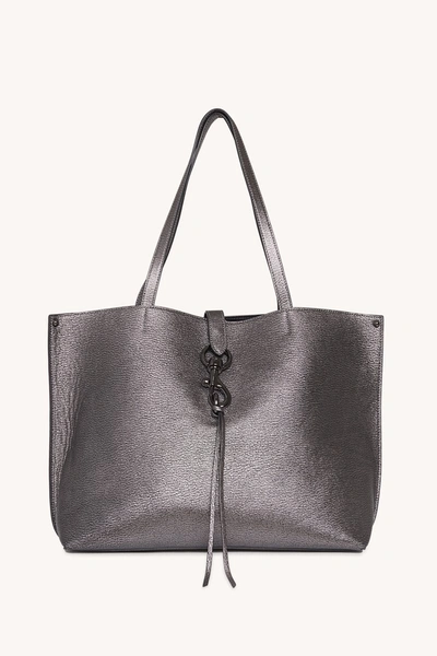 Shop Rebecca Minkoff Megan Tote In Gunmetal