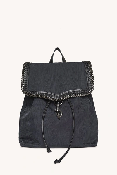 Shop Rebecca Minkoff Woven Chain Backpack In Black
