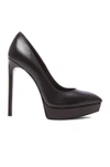 SAINT LAURENT Janis Platform Leather Pumps