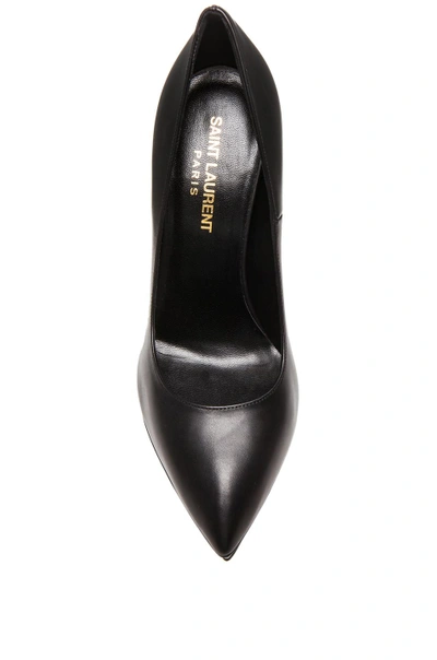 Shop Saint Laurent Janis Platform Leather Pumps In Black