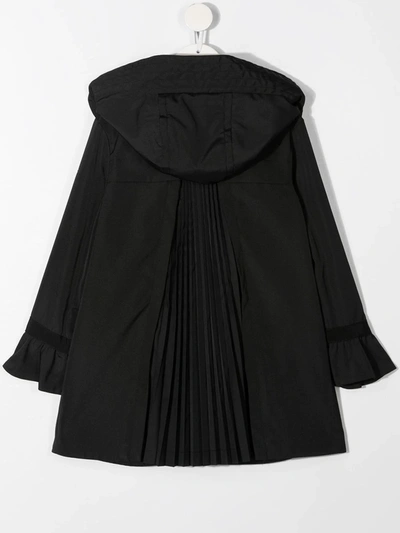 Shop Moncler Hooded Zipped Parka In Black