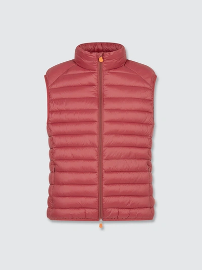 Shop Save The Duck Mens Puffer Vest In Giga In Red