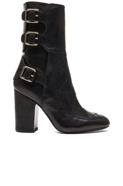 Shop Laurence Dacade Merli Calfskin Leather Boots In Black Shiny Calf