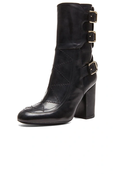 Shop Laurence Dacade Merli Calfskin Leather Boots In Black Shiny Calf