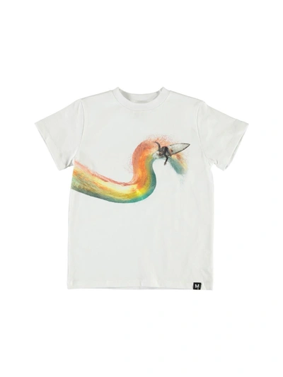 Shop Kids Atelier Molo White Rainbow Surf T-shirt