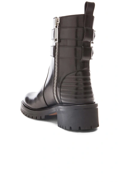 Shop Givenchy Leather Biker Boots In Black