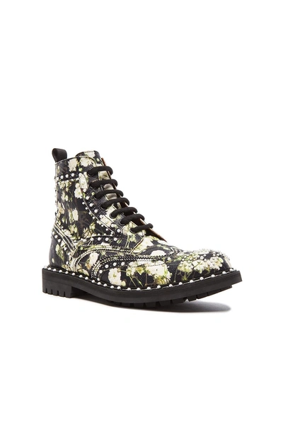 Shop Givenchy Pearl Studded Leather Runway Boots In Multi