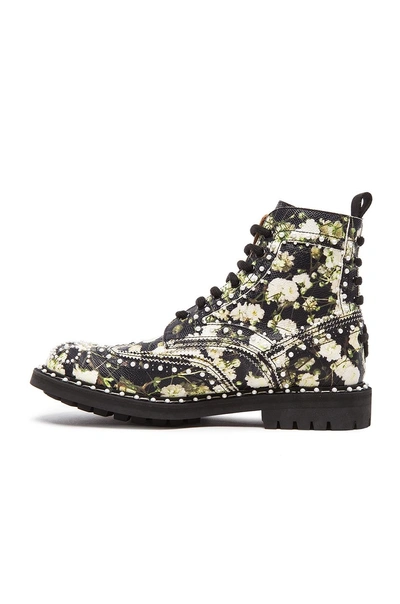 Shop Givenchy Pearl Studded Leather Runway Boots In Multi