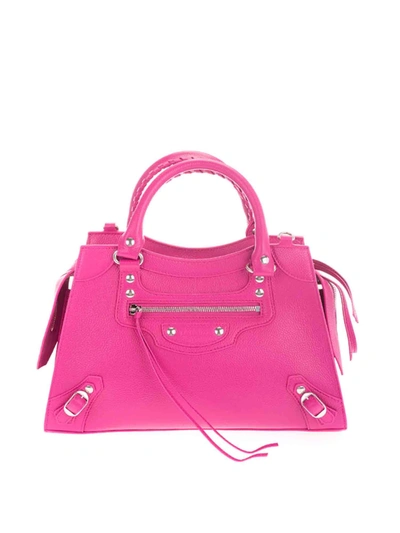 Shop Balenciaga Neo Classic Top Handle Small In Fuxia In Fuchsia