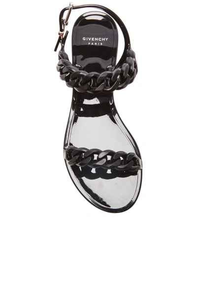 Shop Givenchy Chain Jelly Sandals In Black