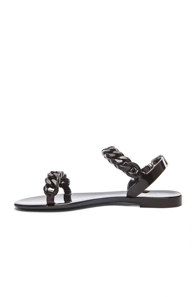 Shop Givenchy Chain Jelly Sandals In Black