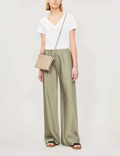 Vince Essential V-neck Pima Cotton T-shirt In White