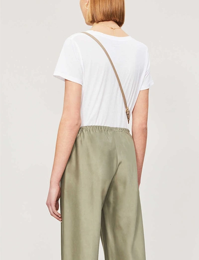 Vince Essential V-neck Pima Cotton T-shirt In White