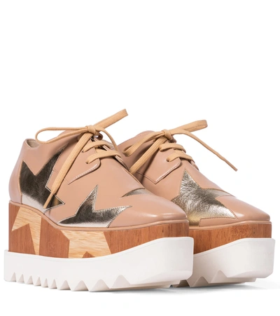 Shop Stella Mccartney Elyse Platform Derby Shoes In Brown