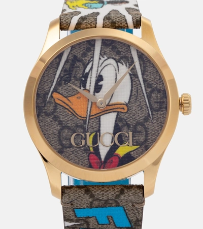 Shop Gucci X Disney® G-timeless Contemporary 38mm Watch In Multicoloured