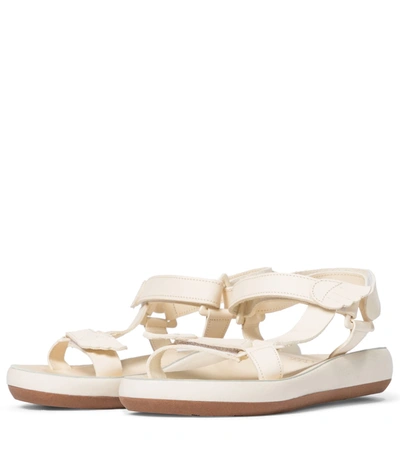Shop Ancient Greek Sandals Poria Leather Trekking Sandals In White