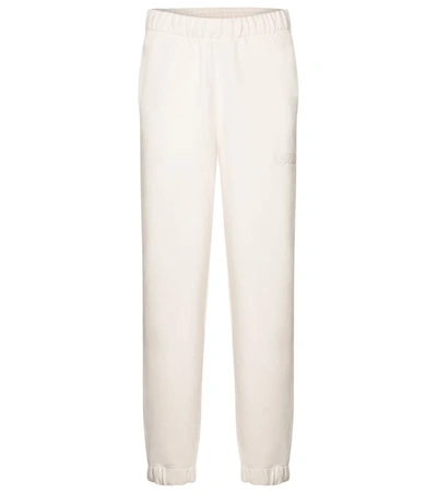 Shop Ganni Software Cotton-blend Trackpants In White