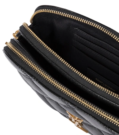 Shop Saint Laurent Becky Leather Camera Bag In Black