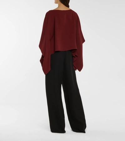 Shop Valentino Silk Blouse In Red