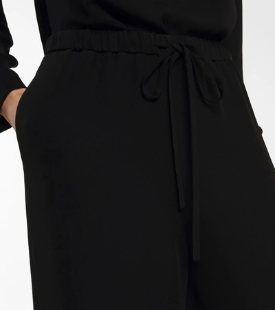 Shop Valentino Wide-leg Silk Cady Couture Pants In Black