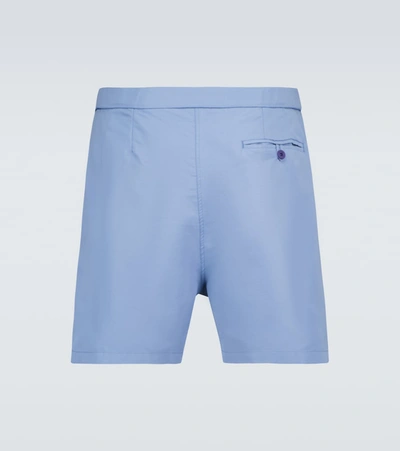 Shop Frescobol Carioca Classic Short-length Swim Shorts In Blue