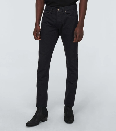 Shop Saint Laurent Slim-fit Jeans In Black