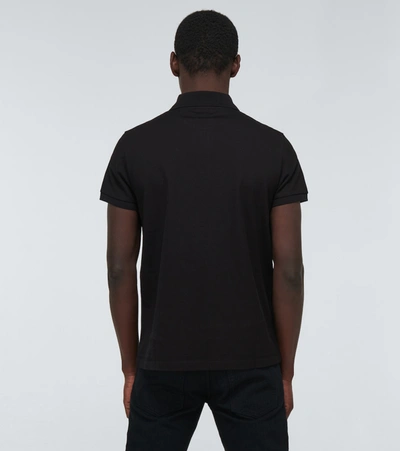 Shop Saint Laurent Short-sleeved Polo Shirt In Black