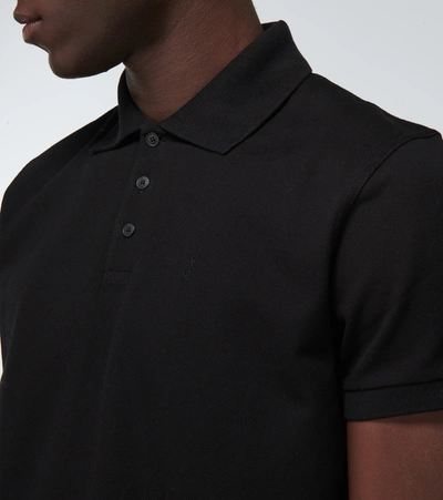 Shop Saint Laurent Short-sleeved Polo Shirt In Black