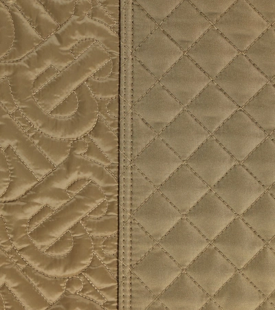 Shop Burberry Quilted Coat In Beige