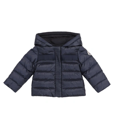 Shop Moncler Baby Atina Down Jacket In Blue