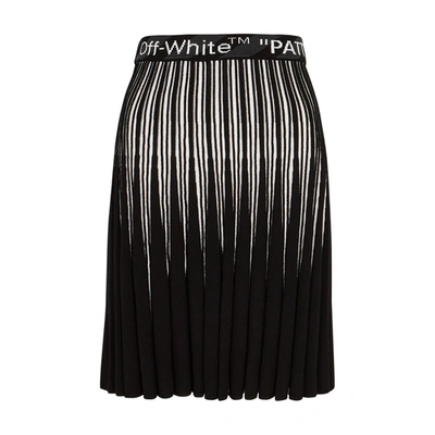 Shop Off-white Monochrome Stretch-knit Mini Skirt In Black