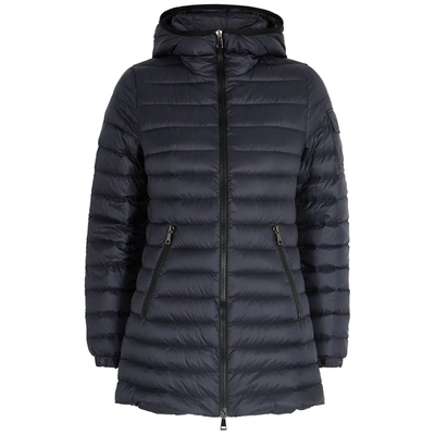 Shop Moncler Ments Navy Quilted Shell Jacket