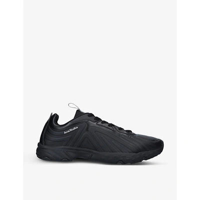 Shop Acne Studios Buzz Leather Low-top Trainers In Black